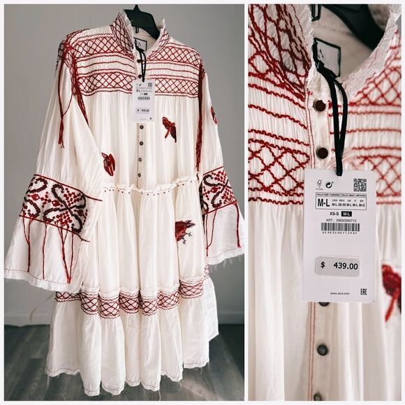 Zara Atelier Embroidered Voluminous Limited Edition Dress New - Picture 3 of 3